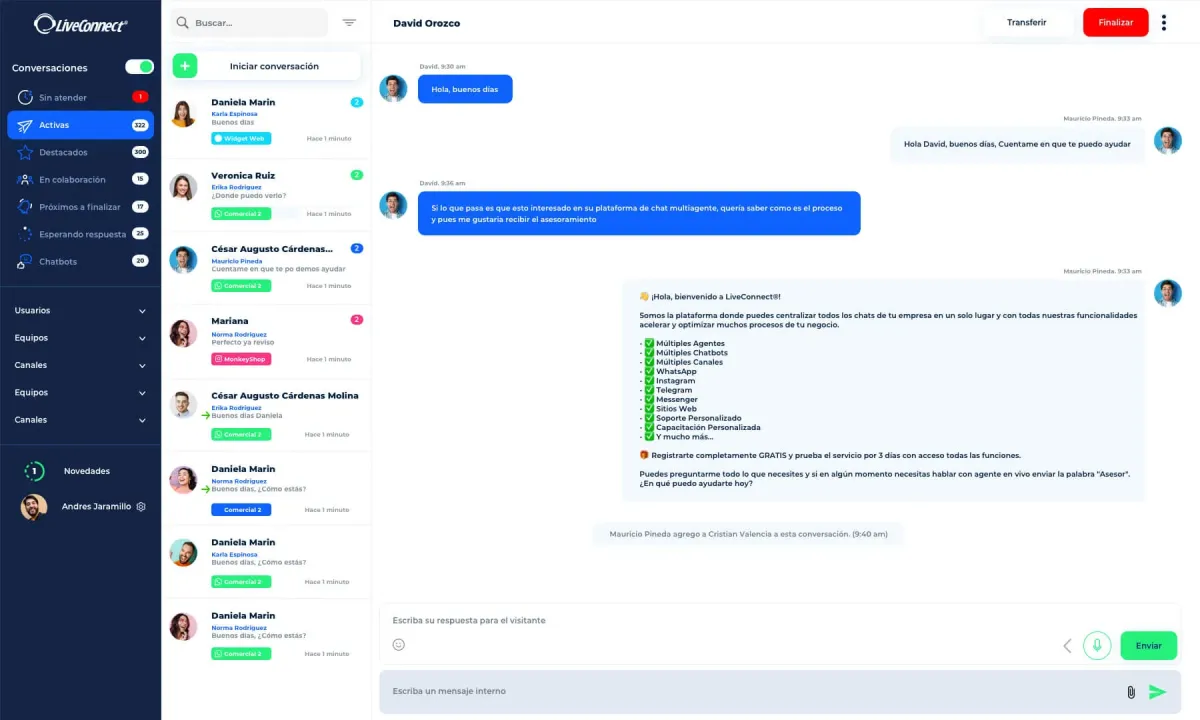 LiveConnect CRM Interface